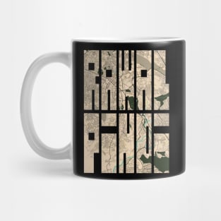 Rawalpindi, Pakistan City Map Typography - Vintage Mug